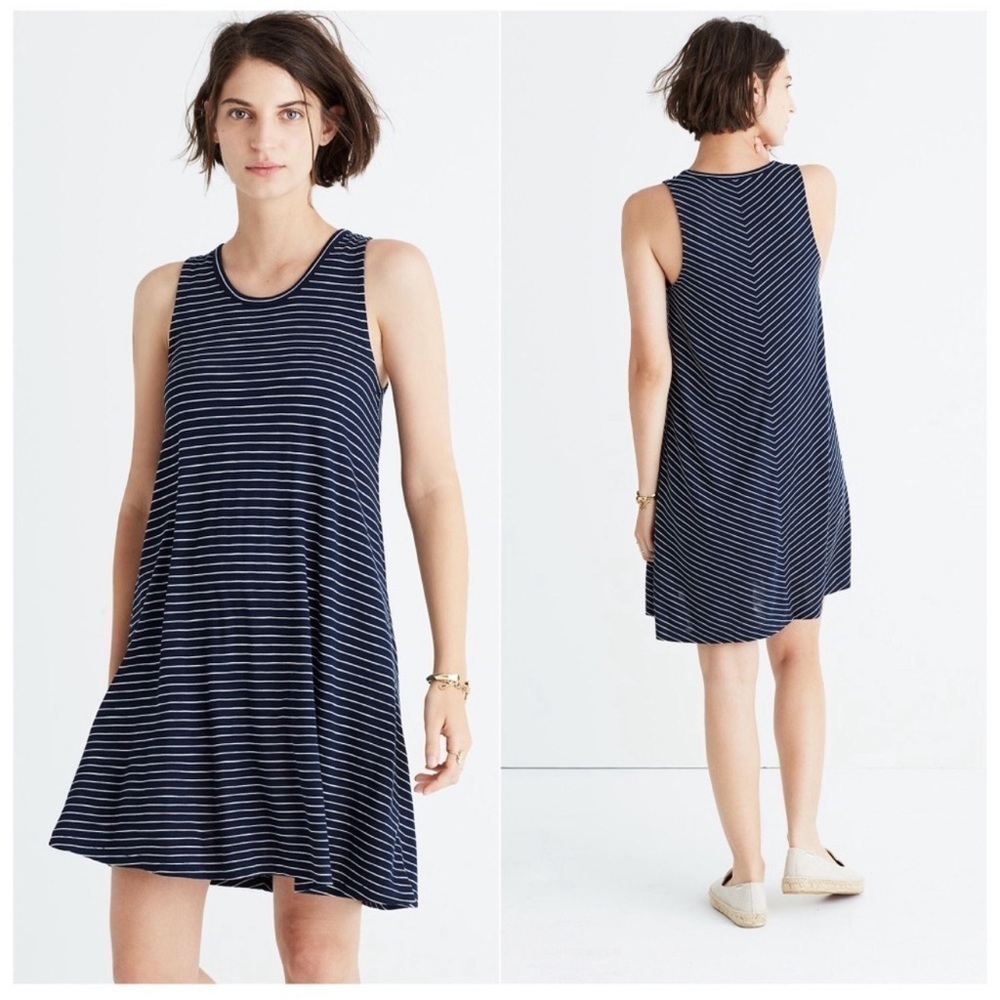 Easy wear Madewell striped stretchy dress